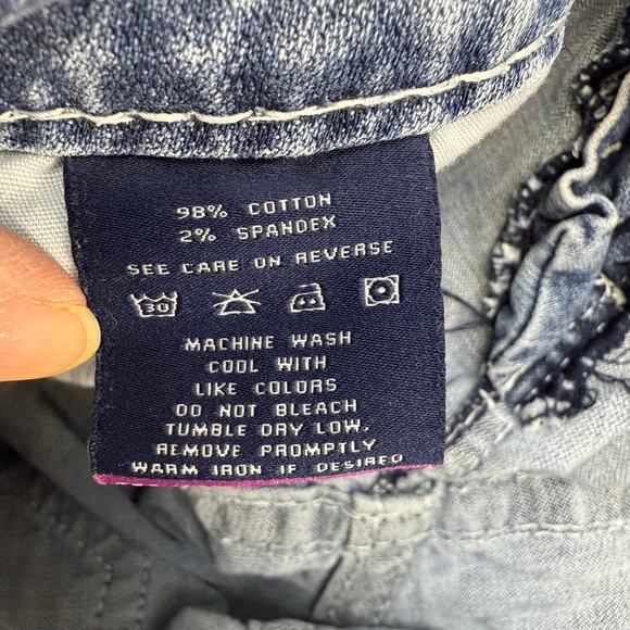 Vigoss Jeans Women's 3/4x33 Light Blue Chelsea Slim Boot Cut Western Preppy - Picture 9 of 15